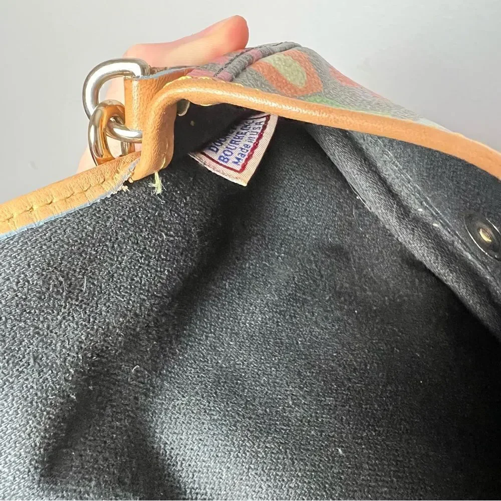 Dooney & Bourke vintage multicolored monogram wristlet wallet